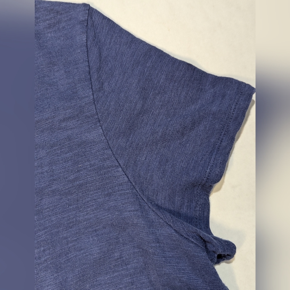 Chico's Ultimate Tee blue relaxed fit high low shirt size 2 (M) cotton/modal - Picture 4 of 10